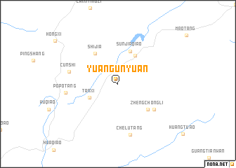 map of Yuangunyuan