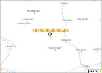 map of Yuanjiagoukoujie