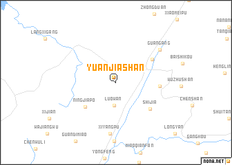 map of Yuanjiashan