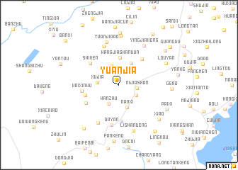 map of Yuanjia
