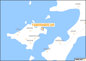 map of Yuanshancun