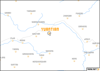 map of Yuantian