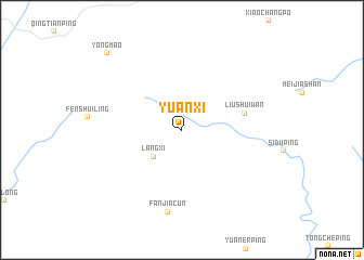 map of Yuanxi