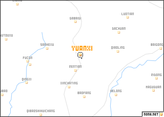 map of Yuanxi