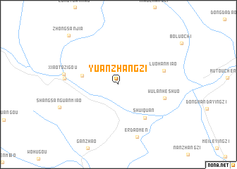 map of Yuanzhangzi
