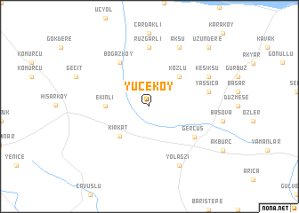 map of Yüceköy