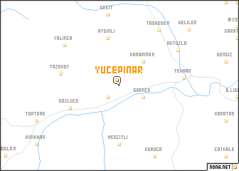 map of Yücepınar