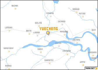 map of Yuecheng