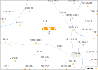 map of Yuemiao