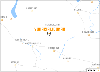 map of Yukarıaliçomak