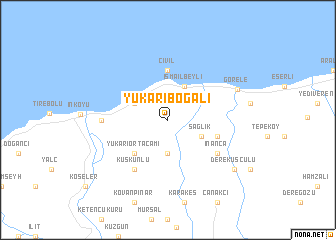 map of Yukarıboğalı