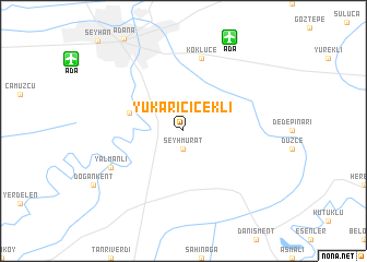 map of Yukarıçiçekli