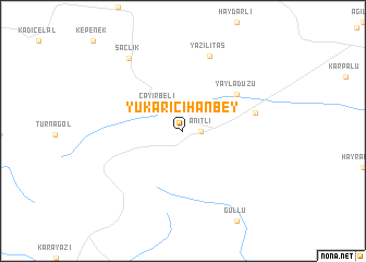 map of Yukarıcihanbey