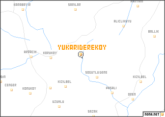 map of Yukarıdereköy