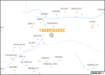 map of Yukarıgüveç