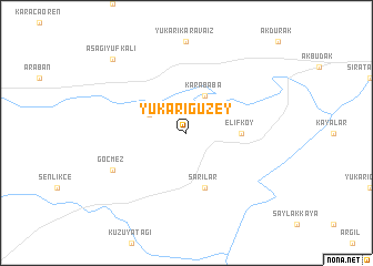 map of Yukarıgüzey