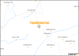 map of Yukarıhüyük