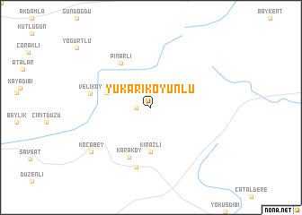 map of Yukarıkoyunlu