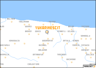 map of Yukarımescit