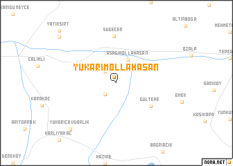 map of Yukarımollahasan