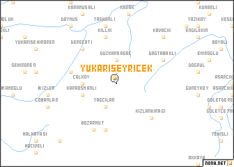 map of Yukarıseyricek