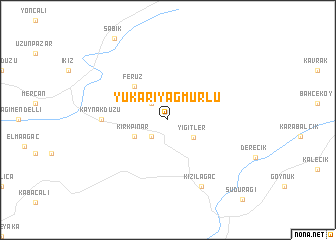 map of Yukarıyağmurlu