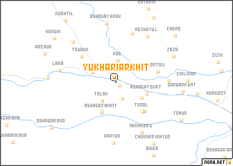 map of Yukhari-Arkhit