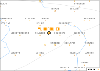 map of Yukhnovichi