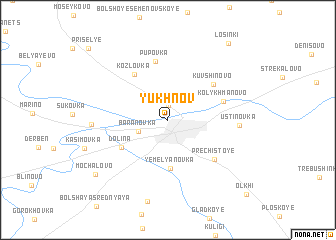 map of Yukhnov
