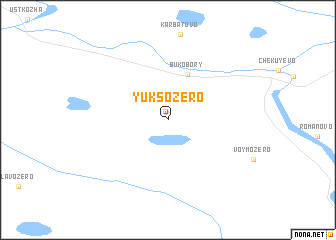 map of Yuksozero