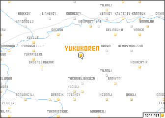 map of Yükükören