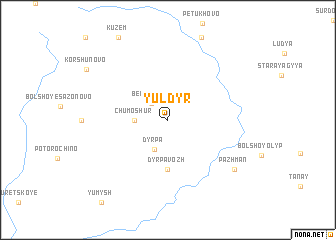 map of Yuldyr\