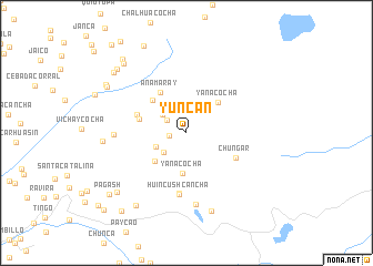 map of Yuncan