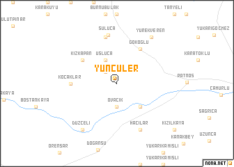 map of Yüncüler