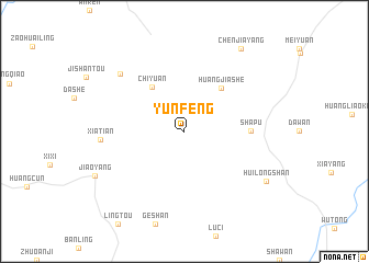 map of Yunfeng