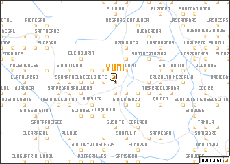 map of Yuní