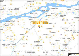 map of Yūnusābād