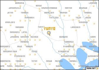map of Yunyo
