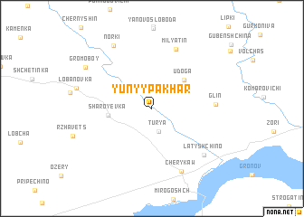 map of Yunyy Pakharʼ