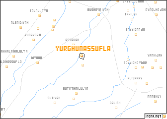 map of Yūrghūn as Suflá