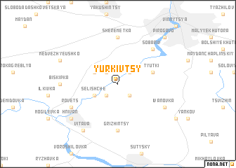 map of Yurkivtsy