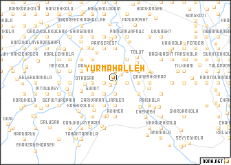 map of Yūr Maḩalleh