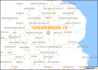 map of Yūrqūnābād-e ‘Olyā