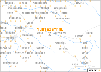 map of Yūrt-e Zeynal