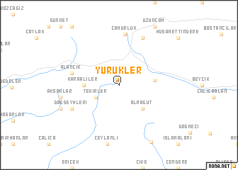 map of Yürükler