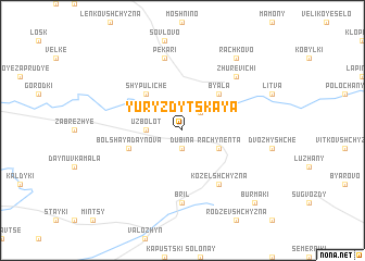 map of Yuryzdytskaya