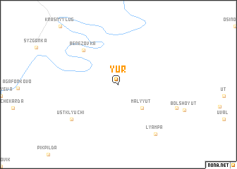 map of Yur