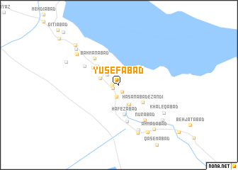 map of Yūsefābād