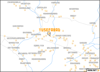 map of Yūsefābād