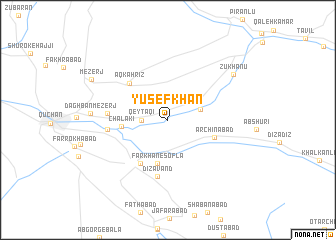 map of Yūsef Khān